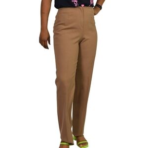 Bernard Zins Womens 12 High Rise Pleated Pants Wool Cashmere Trousers France